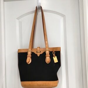 Dooney & Bourke  Black and Tan Classic Tote Bag